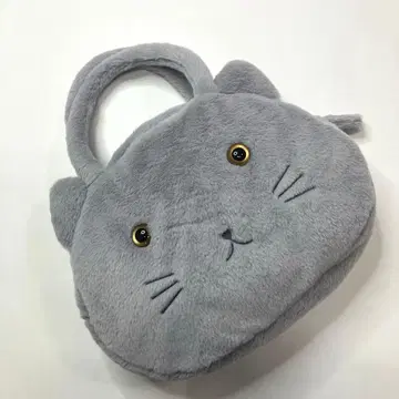 [ 미사용 새상품 ] 핑크하우스 그레이 고양이 퍼 백