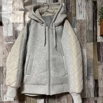 퍼리*충전솜 퀼팅 후데트 후드티