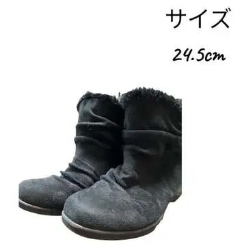 어그 부츠 블랙 24.5cm 보아 숏부츠 방한 겨울용 4E