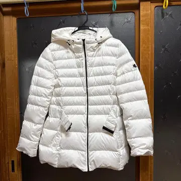 LAUREN 후드 부착 화이트 다운 자켓