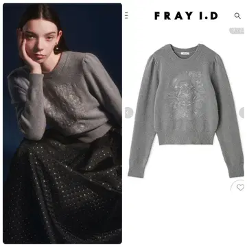 완판 신상 새상품 FRAY I.D 에뚜왈 자수 니트