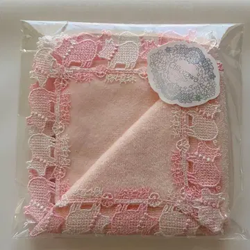 치카자와 레이스 새상품 돼지에게 진주 핑크 시즌 타월 손수건