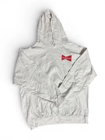 버드와이저 후드티 화이트