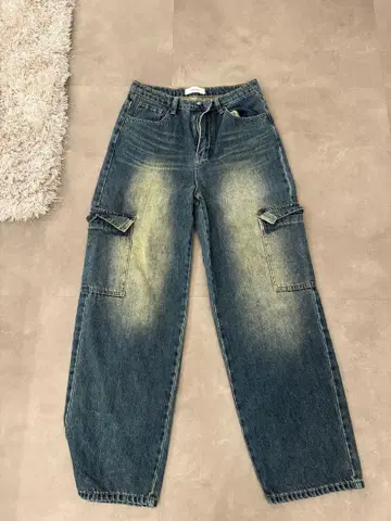 AGLENT 데님 카고 팬츠