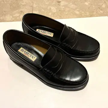 HARUTA 블랙 가죽 로퍼