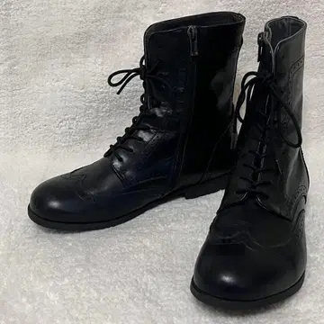 [ BIRKENSTOCK ] 단종품 레이스업 부츠 블랙 사이드 지퍼