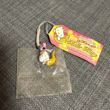 [레어] 지역 한정 키티 매듭 스트랩 오이타 한정판 금린호 버전