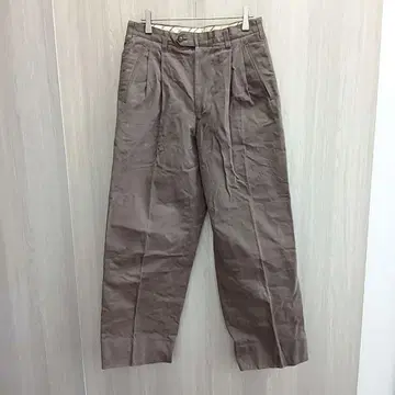 INTERMEZZO 면 팬츠 치노 팬츠 스트레이트 팬츠 브라운 XL