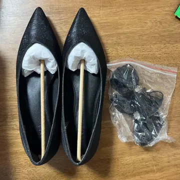 RANDA 블랙 하이힐 펌프스 25.5