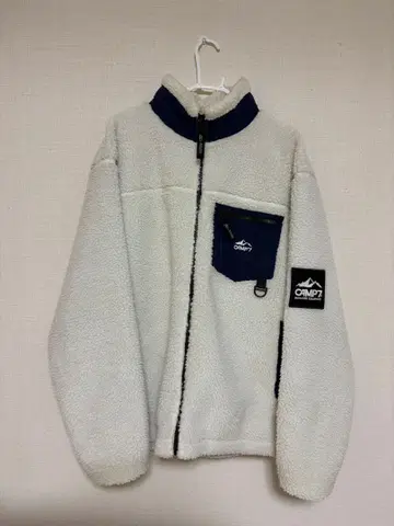 CAMP7 플리스 자켓 XL 화이트 네이비