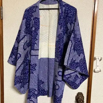 쇼와 레트로 다이쇼 로망 시보리 긴 겉옷 실크