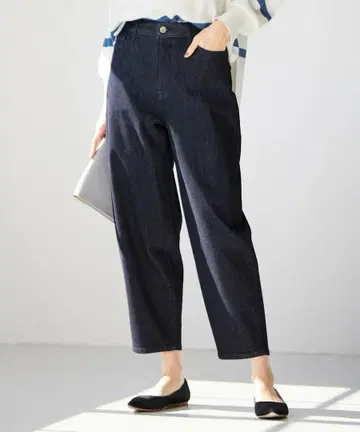 [ 자유구 ] 얇은 커브 데님 팬츠