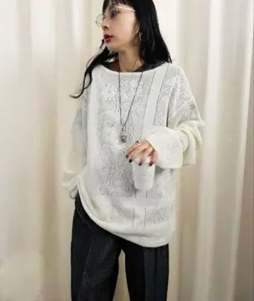 FLOWER MESH KNIT TOP ameri vintage