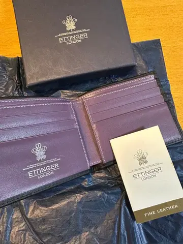 ETTINGER 이단 접이식 지갑 퍼플