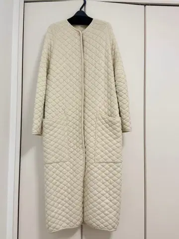 TODAYFUL 아이보리 퀼팅 롱 코트