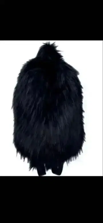 opium 블랙 fur backpack 퍼 백팩