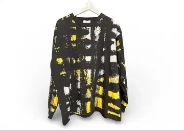 빔즈 코튼 셔츠 화이트 블랙 옐로우 롱 T 디자인 셔츠 체크