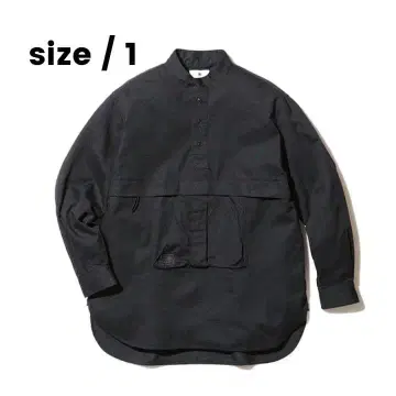 TAKIBI 라이트 데님 유틸리티 풀오버 블랙 1