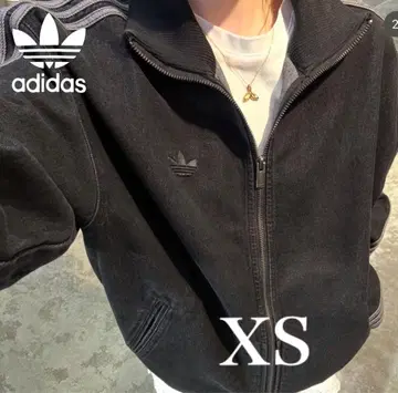 새상품 XS] 아디다스 데님 자켓 파이어버드 트랙 블랙