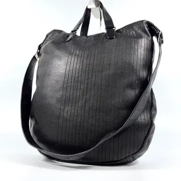 레어 새상품급 카와카와 숄더백 2way 라운드 가죽 A4 가능 블랙