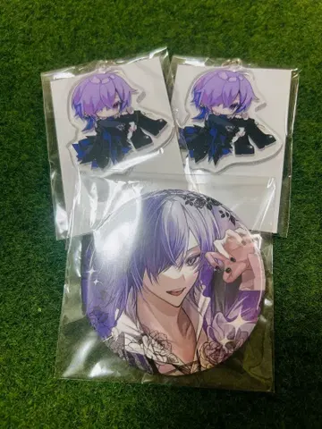 유키무라 온라인 가챠 3종 세트 (캔뱃지 x 1, 아크릴 키링 x 2)