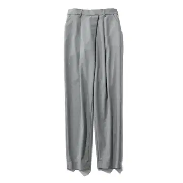 [ E by eclat ] 앞 턱 테이퍼드 팬츠 그레이 38