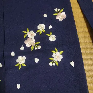 하카마 벚꽃 자수 네이비 컬러 졸업식