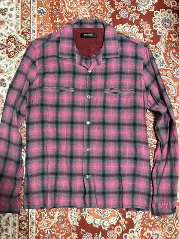 [ 레이온 100% ] RUDE GALLERY 긴팔 셔츠 핑크 그레이