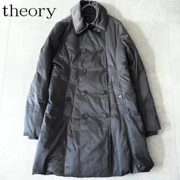 컨디션 최상 띠어리 A라인 더블 다운 코트 S 그레이 LYNELLE N