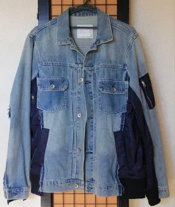 sacai 사카이 데님 x 나일론 Twill 자켓