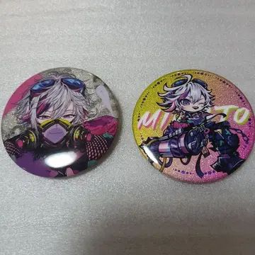 니지산지 Stun Mode Type 글리터 캔뱃지 후와 미나토 2개 세트