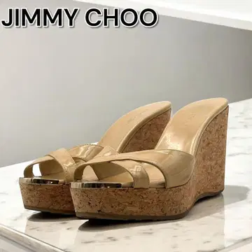 JIMMY CHOO 지미추 메탈 토 웨지솔 샌들