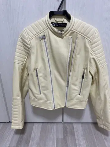 ZARA 라이더 자켓 S 크림