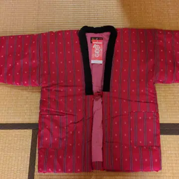 미사용 빨간색 스트라이프 도테라 기장 약 75cm 가슴 너비 약 57cm