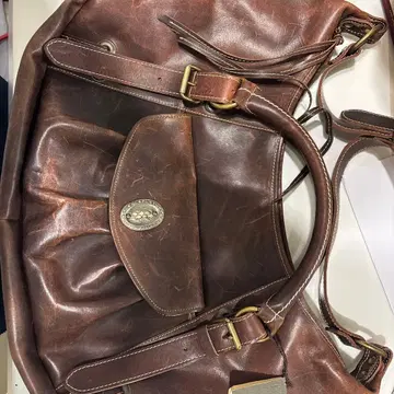 천연 가죽 보스턴 백