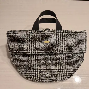 Feel&taste 트위드 체크 토트백