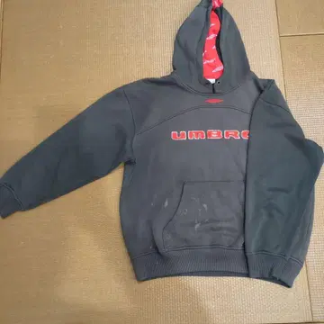 UMBRO 후드 부착 후드티 블랙