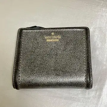 케이트 스페이드 실버 2단 접이식 지갑 코인 케이스