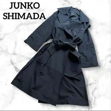 준코 시마다 트렌치코트 허리 벨트 블랙 38 경량