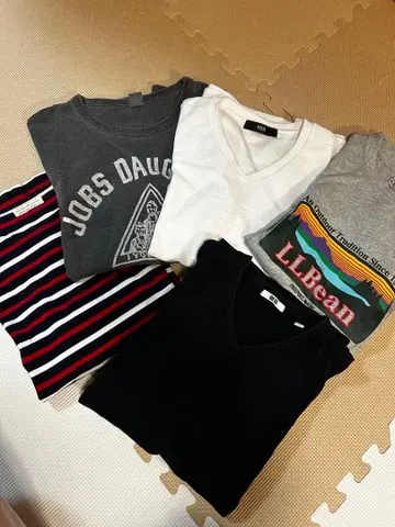 LLBean 코튼 V넥 T셔츠