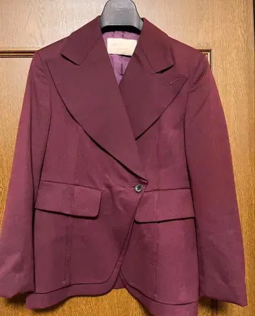 ALBERTO FERMANI 버건디 테일러드 자켓