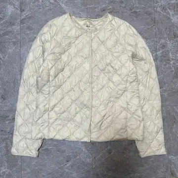UNIQLO 유니클로 퀼팅 자켓 M 사이즈 아이보리 g27