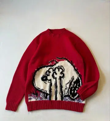 PEANUTS 스누피 니트 스웨터