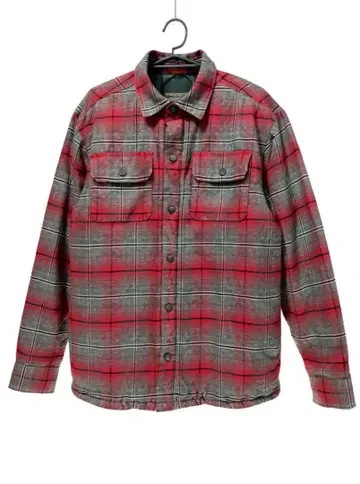 옴브레 체크 라이너 퀼팅 자켓