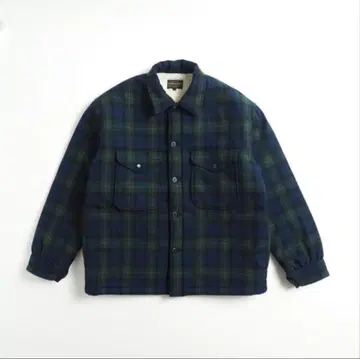 펜들턴 울 자켓 CPO 자켓 체크 무늬 그린 새상품급