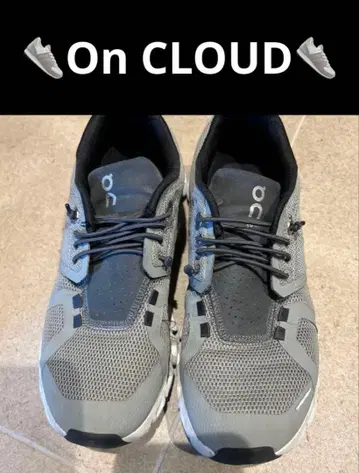 On Cloud 그레이 러닝화 경량 23.5cm