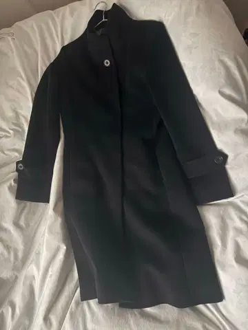 UNITED ARROWS 블랙 롱 코트 벨트 포함