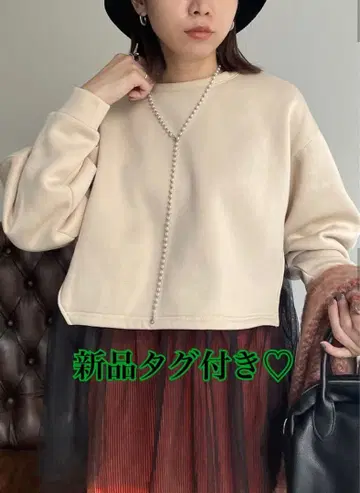 택 포함 새상품!Thevon.(제본) 튤 도킹 속기모 풀오버