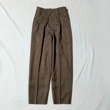 울 100% 스트라이프 팬츠 브라운 일본제 오피스 캐주얼 출퇴근