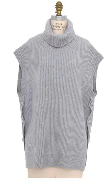 DRAWER WINTER2 슬리브리스 터틀 니트 그레이 99000엔